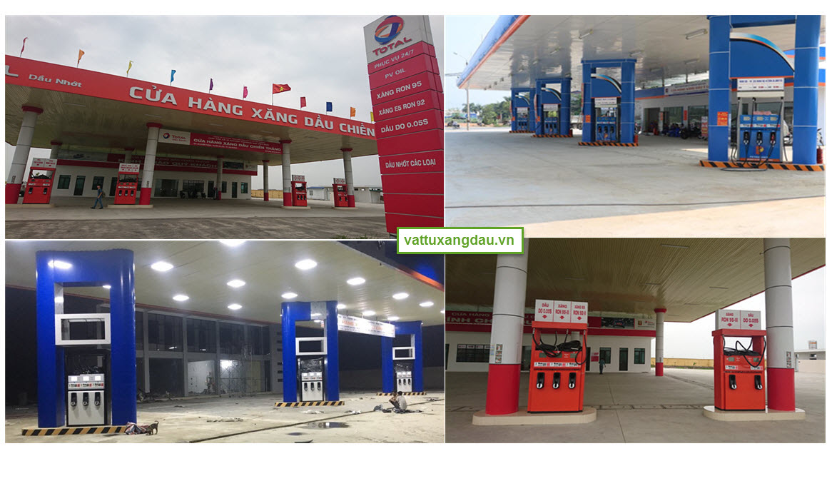 trạm cột bơm xăng dầu loại 6 vòi